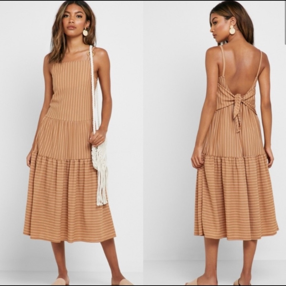 Top Shop Square Neck Midi Dress